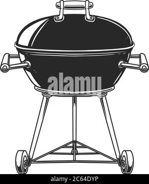 Illustration du barbecue en style gravure isolée sur fond blanc. Élément de conception pour affiche, carte, bannière, panneau, emblème. Image vectorielle Illustration de Vecteur