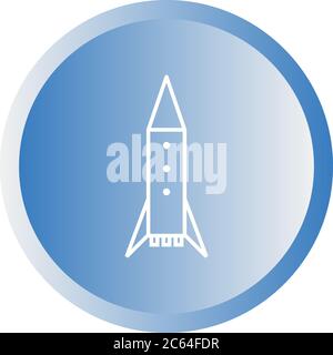 Icône unique Space Rocket Vector Line Illustration de Vecteur