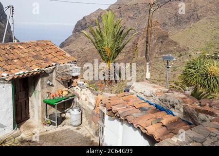 Maison typique dans le village de Masca, Tenerife, les îles Canaries, Espagne Banque D'Images