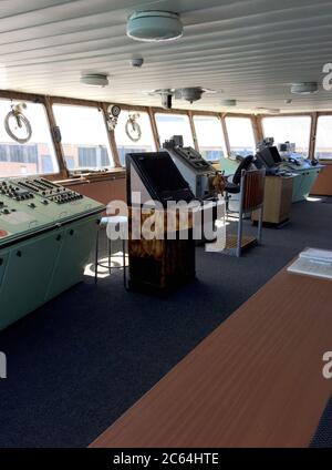 Observation des oiseaux en croisière avec expéditions du patrimoine. Pont du capitaine. Banque D'Images