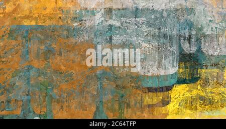 Arrière-plan abstrait floral vintage, tapisserie en toile avec larges touches de couleur pour un design élégant. Banque D'Images