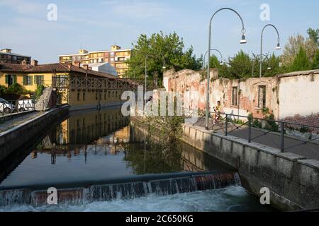 Italie, Lombardie, Milan, Martesana, Naviglio Martesana Banque D'Images