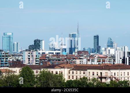 Italie, Lombardie, Milan, paysage urbain de Monte Stella Banque D'Images