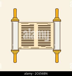 Motif vectoriel torah, plat Illustration de Vecteur