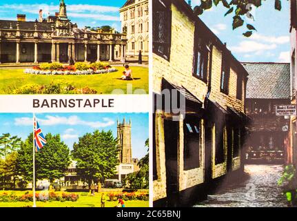 Kendal, Cumbria, Royaume-Uni 4 juillet 2020 carte postale couleur Vintage Picture de Barnstaple Devon Royaume-Uni Banque D'Images