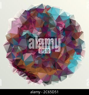 Arrière-plan abstrait à triangles ronds pour le design Illustration de Vecteur