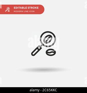 Icône vecteur simple de grain de café. Modèle de conception de symbole d'illustration pour l'élément d'interface utilisateur Web mobile. Pictogramme moderne de couleur parfaite sur contour modifiable. Icônes de Coffee Bean pour votre projet d'entreprise Illustration de Vecteur