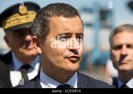 Marseille, France. 21 juin 2018. Ministre de l'action publique et des comptes de France, Gérald Darmanin vu lors de sa visite officielle à Marseille. Credit: Denis Taust/SOPA Images/ZUMA Wire/Alamy Live News Banque D'Images