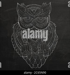 Hibou décoratif Illustration de Vecteur