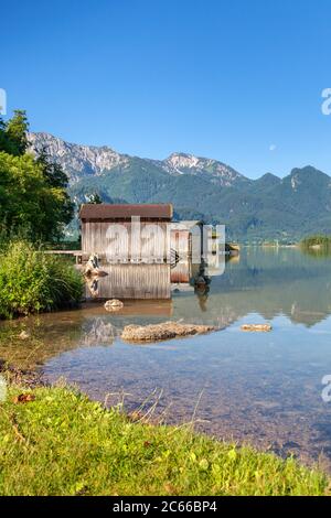 Kochelsee en face de Heimgarten, Kochel am See, pays de Tölzer, haute-Bavière, Bavière, Allemagne du Sud, Allemagne, Europe Banque D'Images