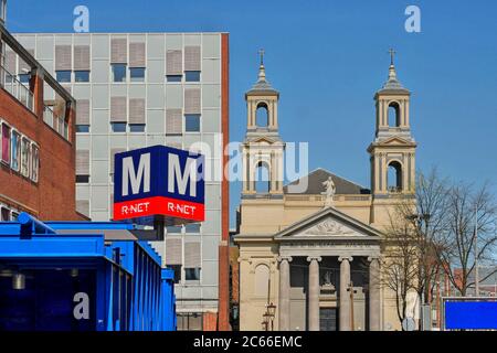 Station de métro à Waterlooplein Square, Amsterdam, Nord-Hollande, pays-Bas Banque D'Images