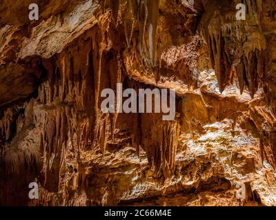 Jama Baredine cave, stalactite, Nova Vas, Porec, Istrie, Croatie, Europe Banque D'Images