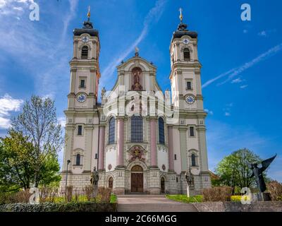 Basilique de l'abbaye bénédictine d'Ottobeuren, Unterallgäu, Allgäu, Swabia, Bavière, Allemagne, Europe Banque D'Images