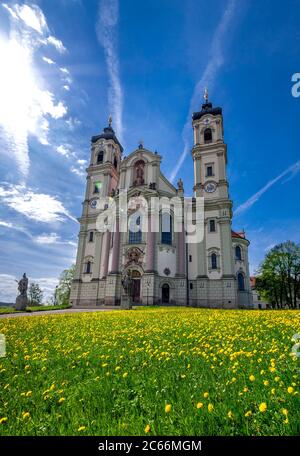 Basilique de l'abbaye bénédictine d'Ottobeuren, Unterallgäu, Allgäu, Swabia, Bavière, Allemagne, Europe Banque D'Images