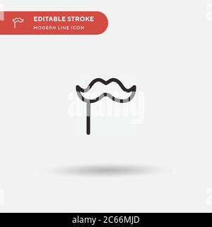 Icône de vecteur simple factice. Modèle de conception de symbole d'illustration pour l'élément d'interface utilisateur Web mobile. Pictogramme moderne de couleur parfaite sur contour modifiable. Fausses icônes Illustration de Vecteur