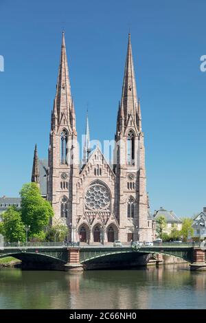 Église Saint-Paul sur l'Ill, Strasbourg, Alsace, région du Grand-est, France Banque D'Images