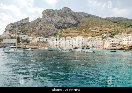 Photo Vue sur les îles Egadi, Sicile, Italie, Europe Banque D'Images