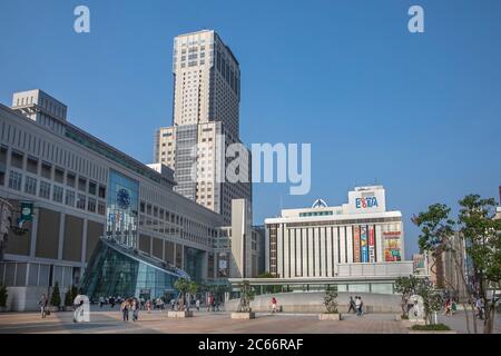 Japon, Station Sapporo, Tour JR Sapporo Banque D'Images