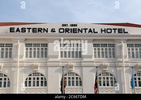 Eastern and Oriental Hotel sur l'île de Penang en Malaisie Banque D'Images