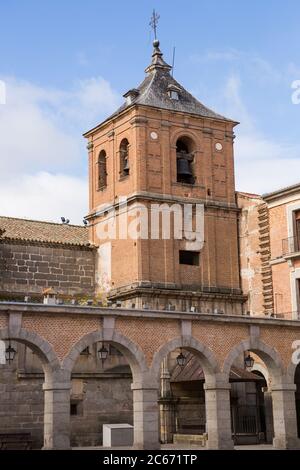 Place de l'hôtel de ville d'Avila, appelée Mercado Chico. Site du patrimoine mondial de l'UNESCO. Avila, Espagne Banque D'Images