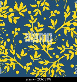 Motif vectoriel cerisier sans couture pour papiers peints, textiles, tissus, carreaux, papiers d'emballage, surface, décoration, etc Illustration de Vecteur