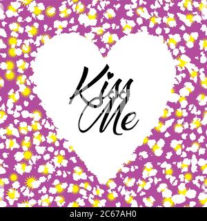 coeur blanc sur un imprimé animal sans couture Illustration de Vecteur