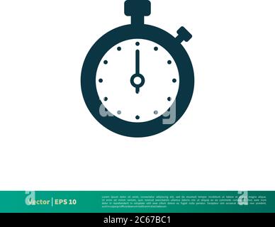 Icône Chronomètre modèle de logo Vector Illustration Design. EPS vectoriel modifiable 10. Illustration de Vecteur