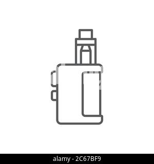 Symbole d'icône de vecteur de cigarette électrique du vaporisateur isolé sur fond blanc Illustration de Vecteur