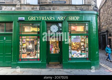 Greyfriars Art Shop à Édimbourg, la capitale de l'Écosse, une partie du Royaume-Uni Banque D'Images