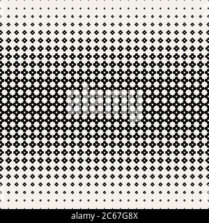 Motif monochrome infini. Texture moderne et élégante. Motif géométrique de fleurs. Illustration vectorielle. Illustration de Vecteur