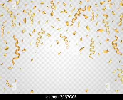 Fond de fête avec confettis d'or. Célébration. Illustration vectorielle. Illustration de Vecteur