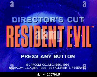 Resident Evil Director's Cut - Sony PlayStation 1 PS1 PSX - usage éditorial uniquement Banque D'Images