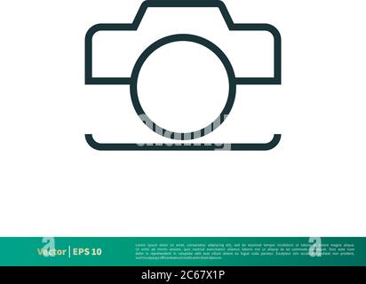 Icône de caméra modèle de logo vectoriel conception d'illustration. EPS vectoriel modifiable 10. Illustration de Vecteur
