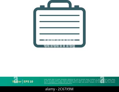 Valise, modèle de logo Vector d'icône de voyage Design d'illustration. EPS vectoriel modifiable 10. Illustration de Vecteur