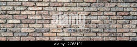 Gros plan plein cadre d'un mur de briques Banque D'Images