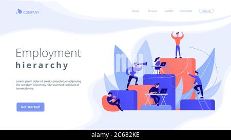 Page d'accueil du concept de schéma à contacts d'entreprise. Illustration de Vecteur