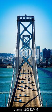 Bay Bridge de Treasure Island, San Francisco, Californie, États-Unis Banque D'Images