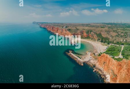 Bolata plage Bulgarie. Baie exotique près du cap Kaliakra et Albena, province de Varna Banque D'Images