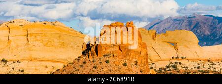 Peek-a-boo Arch, Burr Trail, Grand Staircase-Escalante National Monument, Utah, États-Unis Banque D'Images