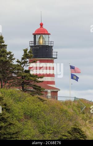 West Quoddy Head à Lubec. Banque D'Images