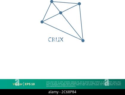 Crux - Constellation Star icône Vector logo Template Illustration Design. EPS vectoriel modifiable 10. Illustration de Vecteur