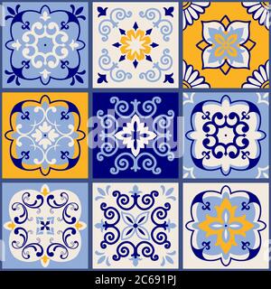 Patchwork coloré sans couture dans le style turc. Arrière-plan dessiné à la main. Mosaïque azulejos. Motif Islam, arabe, Indien, pouf. Illustration de Vecteur