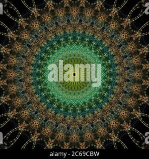 Mandala Fractal Art Indian/Arabic Design Banque D'Images