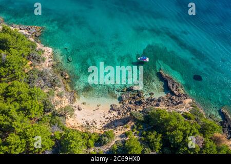 Rab antenne de plage Banque D'Images