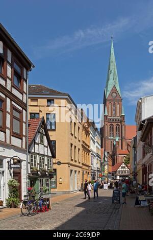 Cathédrale Saint-Mary et Saint-Jean, Buschstraße, Schwerin, Mecklenburg-Ouest Pomerania, Allemagne Banque D'Images