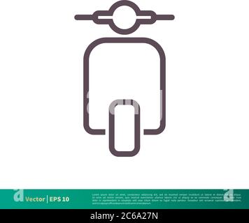 Modèle de logo vectoriel d'icône de scooter conception d'illustration. EPS vectoriel modifiable 10. Illustration de Vecteur