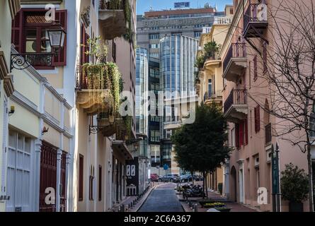 Saifi Village quartier résidentiel haut de gamme situé à Beyrouth, Liban, vue sur le bâtiment de la banque Borj Al Ghazal Banque D'Images