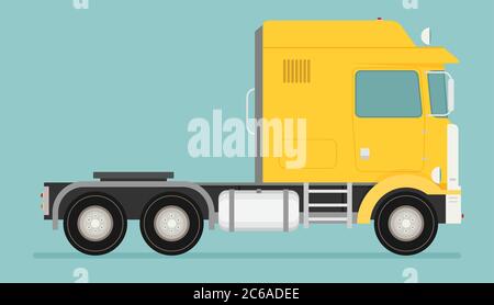 Grand semi-camion. Illustration tendance Vector Flat. Illustration de Vecteur