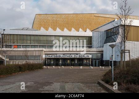 Berlin National Library, Staatsbibliothek zu Berlin à la Potsdamer Straße 33, Berlin, Allemagne Banque D'Images