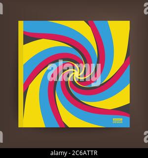 Résumé Contexte de turbulences. Modèle de conception de la couverture. Vector illustration. Illustration de Vecteur